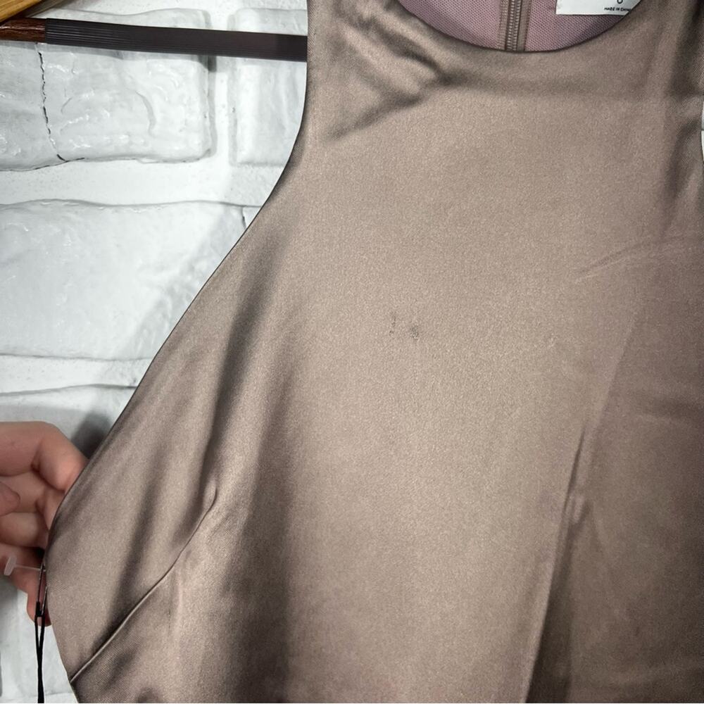 NWT Babaton Aritzia Taupe Racerback Sleeveless Dress Size 0 - Picture 10 of 14